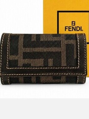 Fendi Brown Zucca Key Case